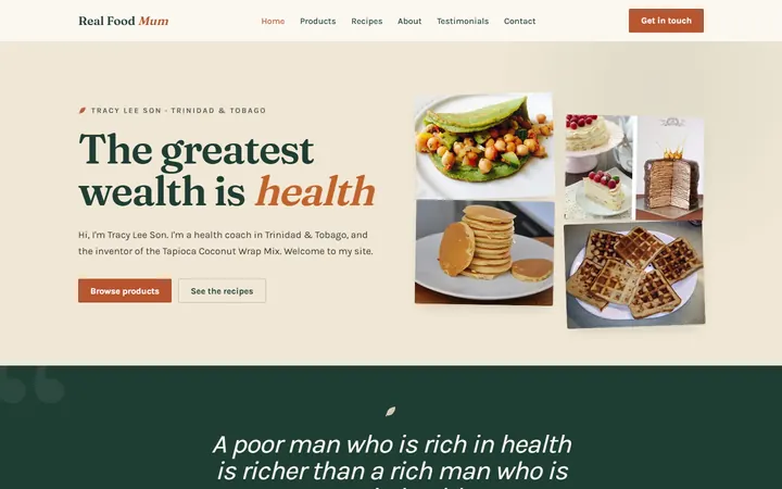 Real Food Mum — health coaching and real-food products